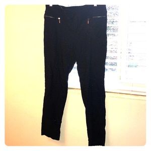 Navy Blue & Black pattered pants